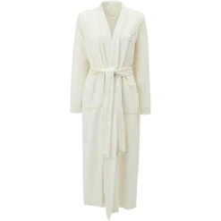 Lexington Aubrey Cotton Velour Bademantel Weiß, S