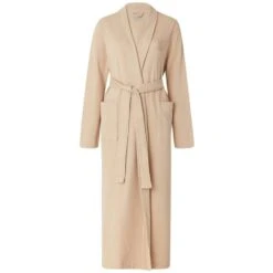 Lexington Aubrey Cotton Waffle Bademantel S, Beige