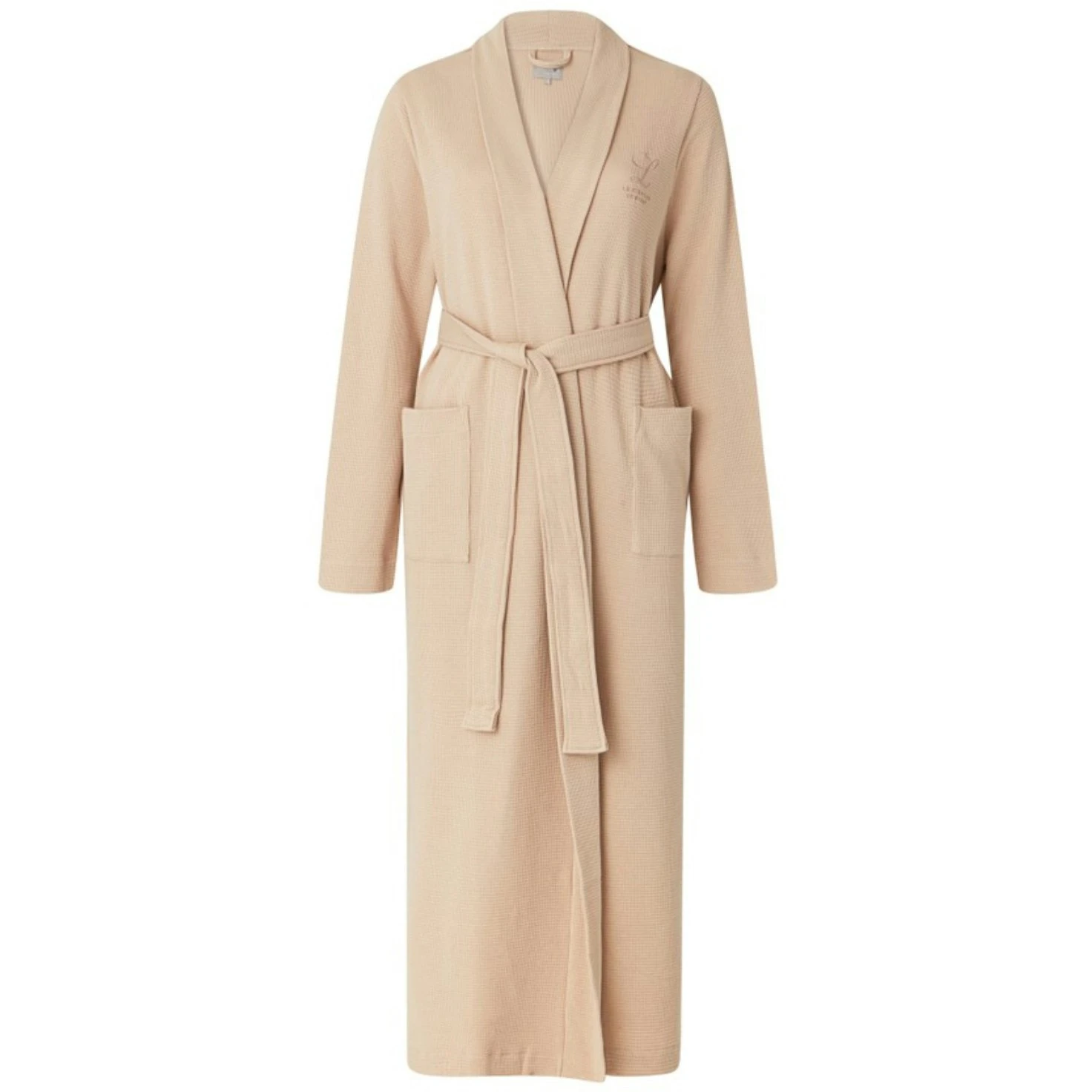 Lexington Aubrey Cotton Waffle Bademantel S, Beige 3 Lexington Aubrey Cotton Waffle Bademantel S, Beige