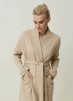 Lexington Aubrey Cotton Waffle Bademantel M, Beige -Lexington lexington aubrey cotton waffle bademantel 6