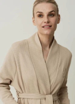 Lexington Aubrey Cotton Waffle Bademantel M, Beige -Lexington lexington aubrey cotton waffle bademantel 7