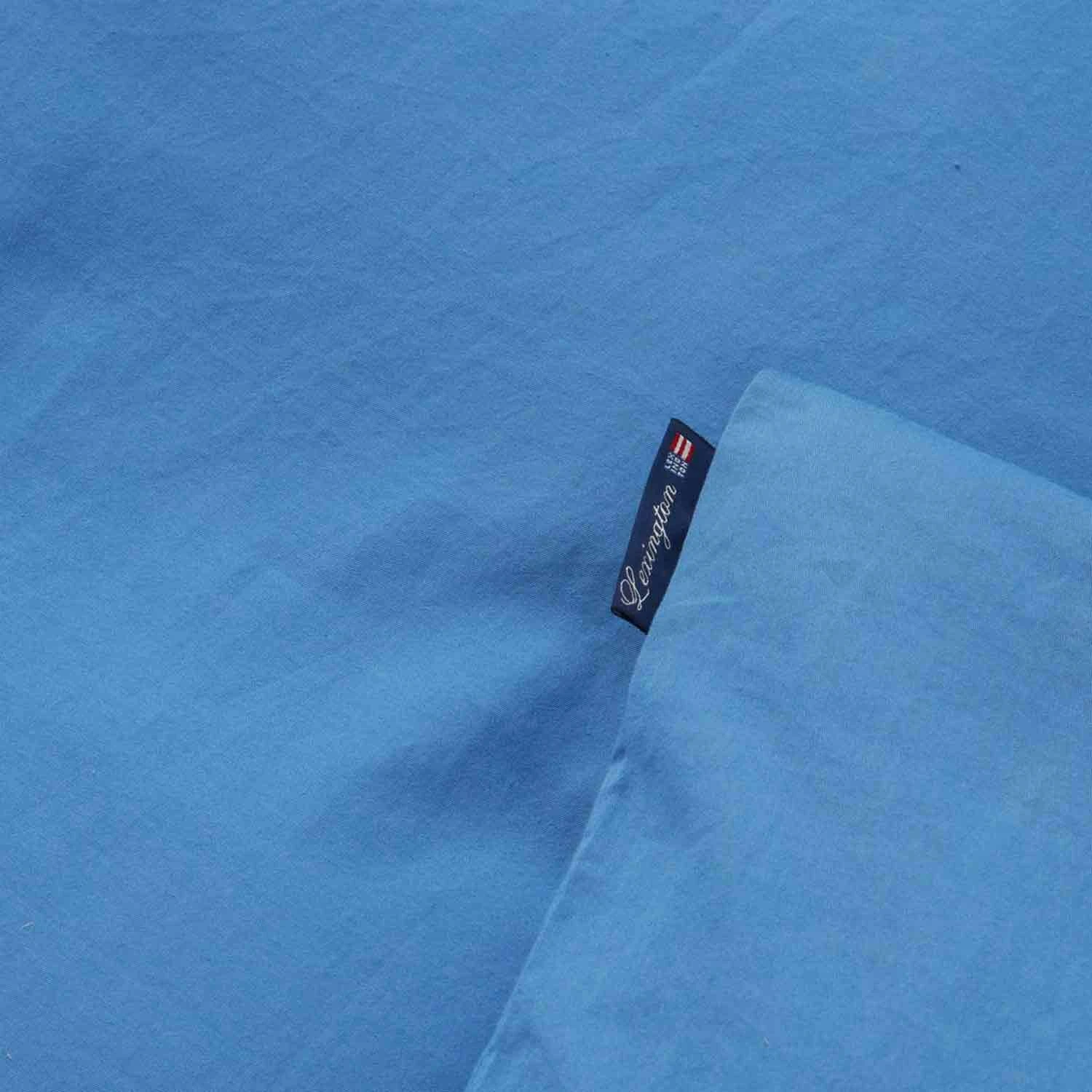 Lexington Washed Cotton Bettdeckenbezug 220x220c Cm, Blau 4 Lexington Washed Cotton Bettdeckenbezug 220x220c Cm, Blau – Bild 2