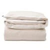 Lexington Seersucker Bettbezug Beige / Weiß 220x220 Cm -Lexington lexington contrast bettbezug beige wei 3