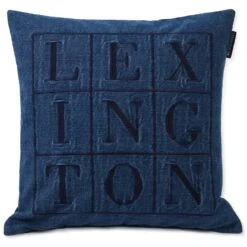 Lexington Denim Logo Kissenbezug, 50x50 Cm