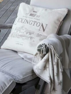 Lexington Flag Bettüberwurf 130 X 170 Cm, Weiß/Marineblau -Lexington lexington flag decke 130 x 170 cm wei beige 4