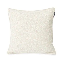 Lexington Flower Canvas Kissenbezug 50x50 Cm, Beige / Rosa