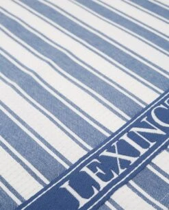 Lexington Icons Twill Waffle Striped Geschirrtuch, Blau -Lexington lexington gestreiftes baumwollkoper geschirrtuch 5