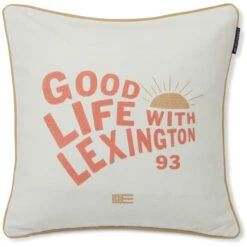 Lexington Good Life Printed Cotton Canvas Kissen, 50x50 Cm