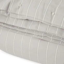 Lexington Striped Lyocell/Cotton Bettdeckenbezug Grau/Weiß, 150x210 Cm 7 Lexington Striped Lyocell/Cotton Bettdeckenbezug Grau/Weiß, 150x210 Cm -Lexington lexington gray white striped lyocell cotton duvet cover 2 1