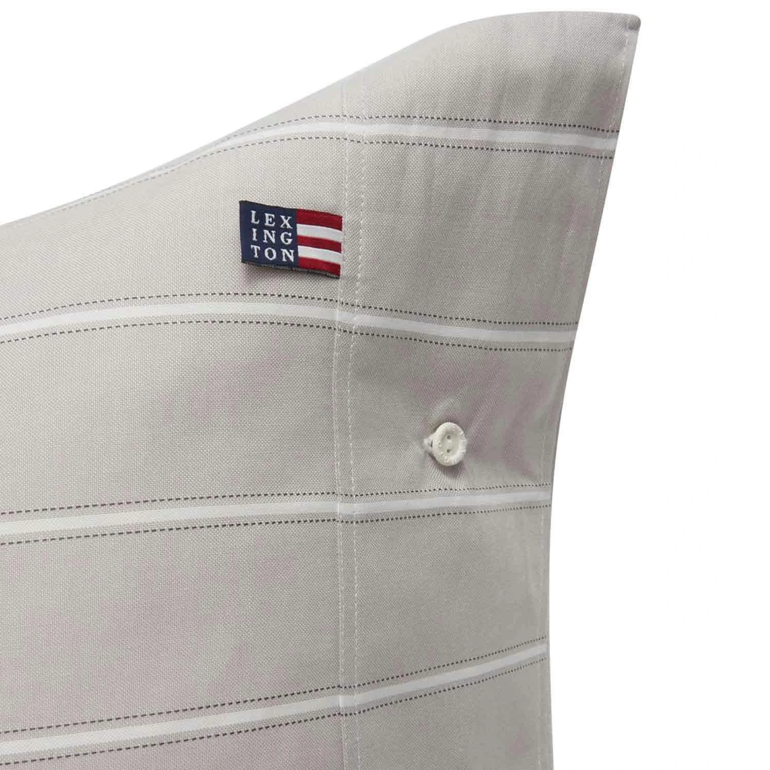 Lexington Striped Lyocell/Cotton Kissenbezug Grau/Weiß, 50x60 Cm 4 Lexington Striped Lyocell/Cotton Kissenbezug Grau/Weiß, 50x60 Cm – Bild 2