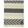 Lexington Herringbone Striped Recycled Wool Decke 130x170 Cm, Grau / Off-white
