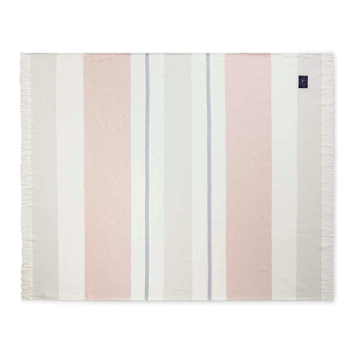 Lexington Herringbone Striped Decke 130x170 Cm, Rosa 4 Lexington Herringbone Striped Decke 130x170 Cm, Rosa – Bild 2