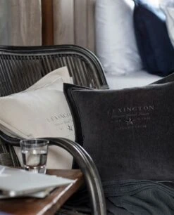 Lexington Hotel Velvet Embroidery Kissenbezug 50x50 Cm, Dunkelgrau -Lexington lexington hotel velvet embroidery kissenbezug 50x50 cm 6