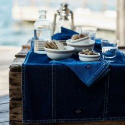 Lexington Icons Baumwollköper-Denim-Tischläufer, 50x150 Cm -Lexington lexington icons baumwollkoper denim tischlaufer 50x150 cm 2