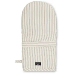 Lexington Icons Herringbone Striped Ofenhandschuh, Beige