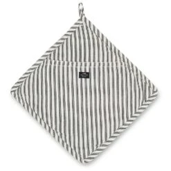 Lexington Icons Herringbone Striped Topflappen, Schwarz