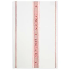 Lexington Icons Jacquard Star Geschirrtuch, Weiß / Rot