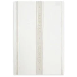 Lexington Icons Jacquard Star Geschirrtuch, Weiß / Beige
