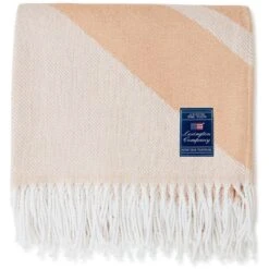 Lexington Logo Decke 130x170 Cm, Weiß / Beige