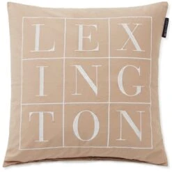 Lexington Logo Kissenbezug, 50x50 Cm, Beige