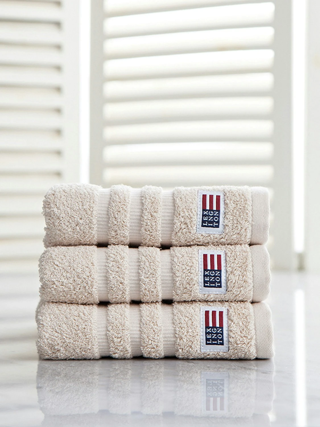 Lexington Original Handduk 2-Pack 50x70, Sand Handtuch 50x70 Cm Sand 2-er Set 4 Lexington Original Handduk 2-Pack 50x70, Sand Handtuch 50x70 Cm Sand 2-er Set – Bild 2