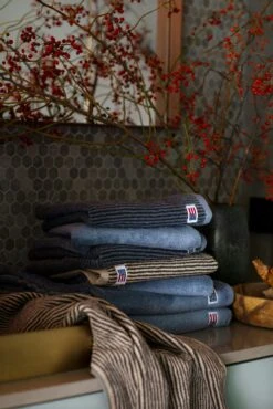 Lexington Original Handtuch Stahlblau / Dunkelgrau Melange, 30x50 Cm -Lexington lexington original handtuch stahlblau dunkelgrau melange 3 1