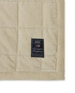 Lexington Quilted Cotton Velvet Tagesdecke 160x240 Cm, Hellbeige -Lexington lexington quilted cotton velvet bedspread lt bg 160x240 2
