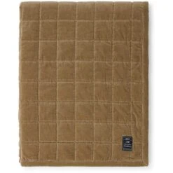 Lexington Quilted Cotton Velvet Tagesdecke 160x240 Cm, Walnussfarben