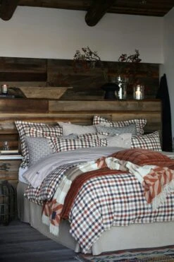 Lexington Checked Cotton Flannel Bettbezug Rust Brown / Weiß, 150x210 Cm -Lexington lexington rust brn wht checked cot flnl duvet cover 150x210 2