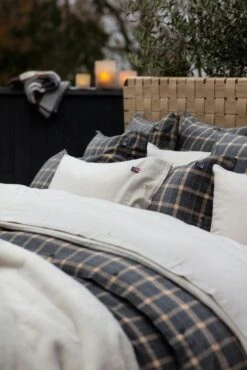 Lexington Striped Bettdeckenbezug Off-white / Beige, 220x220 Cm -Lexington lexington striped bettdeckenbezug off white beige 1