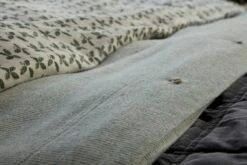 Lexington Striped Cotton Flannel Bettwäscheset Grün, 220x220 + 50x60 Cm -Lexington lexington striped cotton flannel bed set 150x210 gn off wh 7