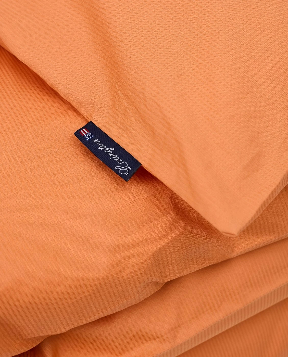 Lexington Striped Bettbezug Peach Melon, 220x220 Cm 3 Lexington Striped Bettbezug Peach Melon, 220x220 Cm – Bild 2