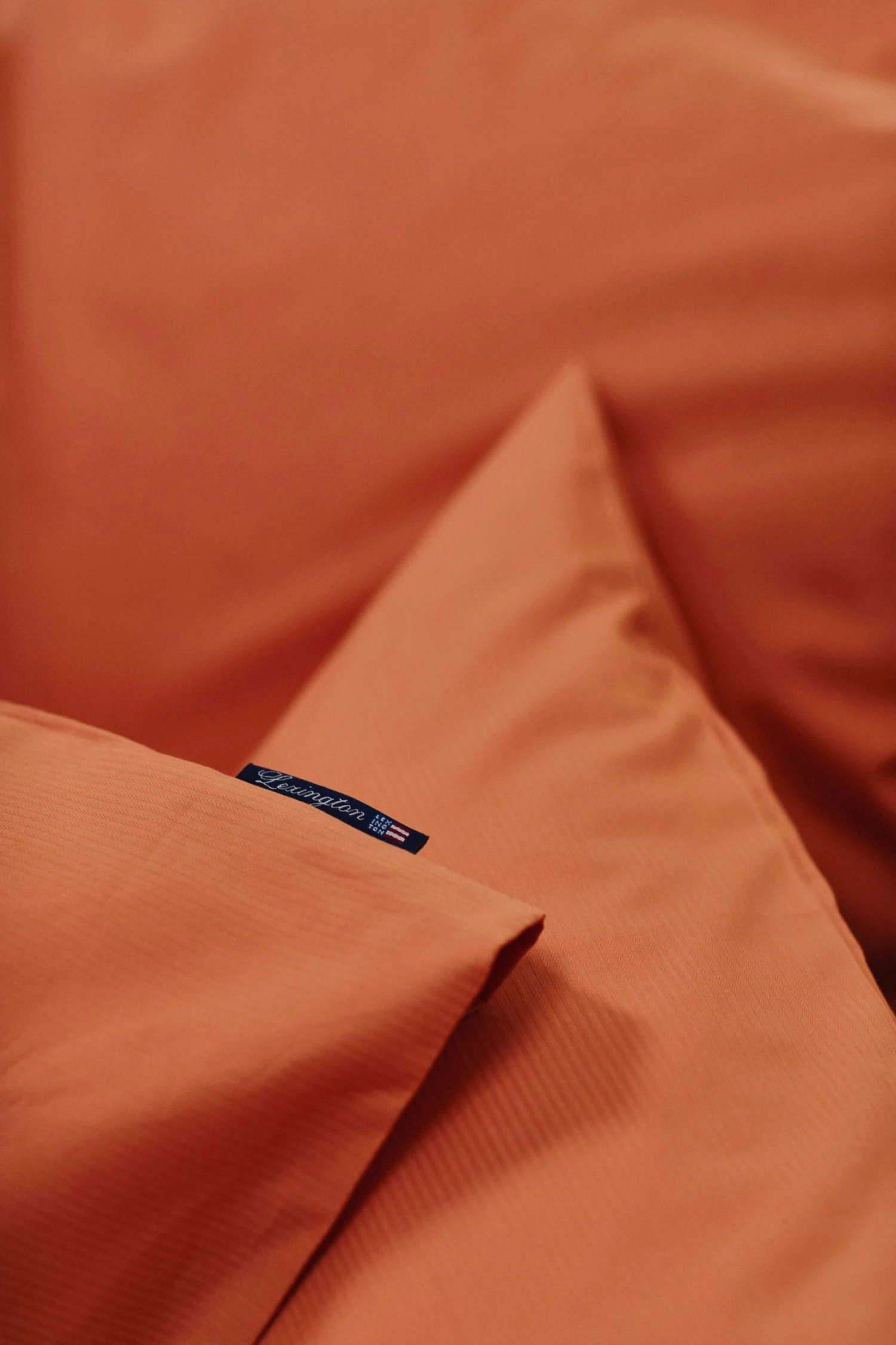 Lexington Striped Bettbezug Peach Melon, 220x220 Cm 4 Lexington Striped Bettbezug Peach Melon, 220x220 Cm – Bild 3