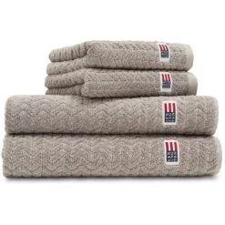 Lexington Structured Handtuch 70x130 Cm, Dunkelgrau