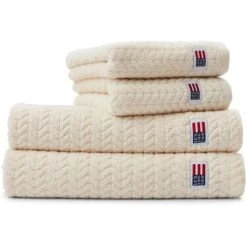 Lexington Structured Handtuch 70x130 Cm, Naturweiß