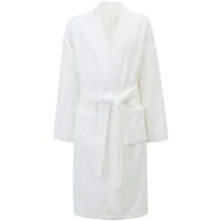 Lexington Unisex Cotton/Lyocell Structured Bademantel Weiß, S