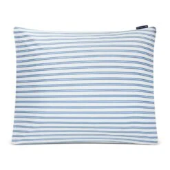 Lexington Striped Cotton Poplin Kissenbezug Blau/Weiß, 65x65 Cm