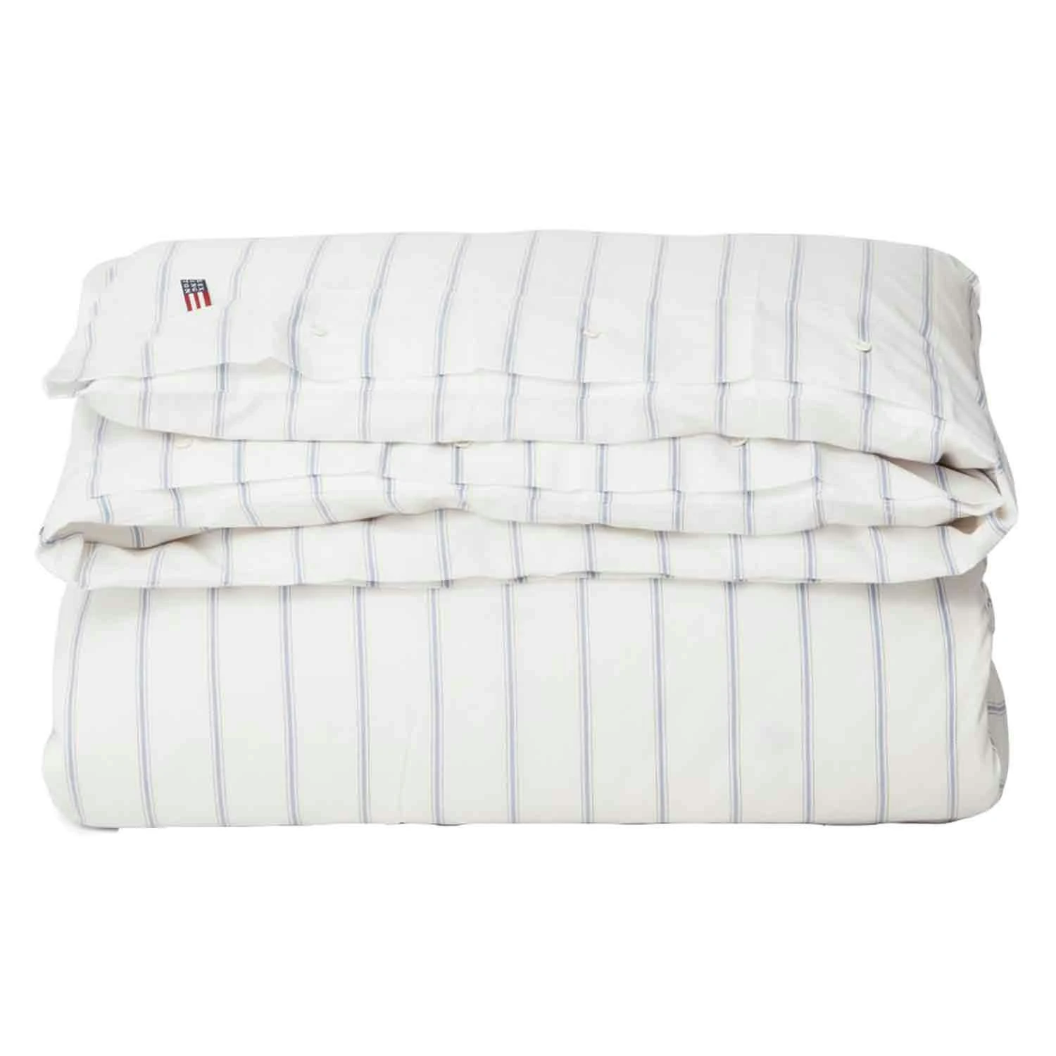 Lexington Striped Lyocell/Cotton Bettdeckenbezug Weiß/Blau, 220x220 Cm 3 Lexington Striped Lyocell/Cotton Bettdeckenbezug Weiß/Blau, 220x220 Cm