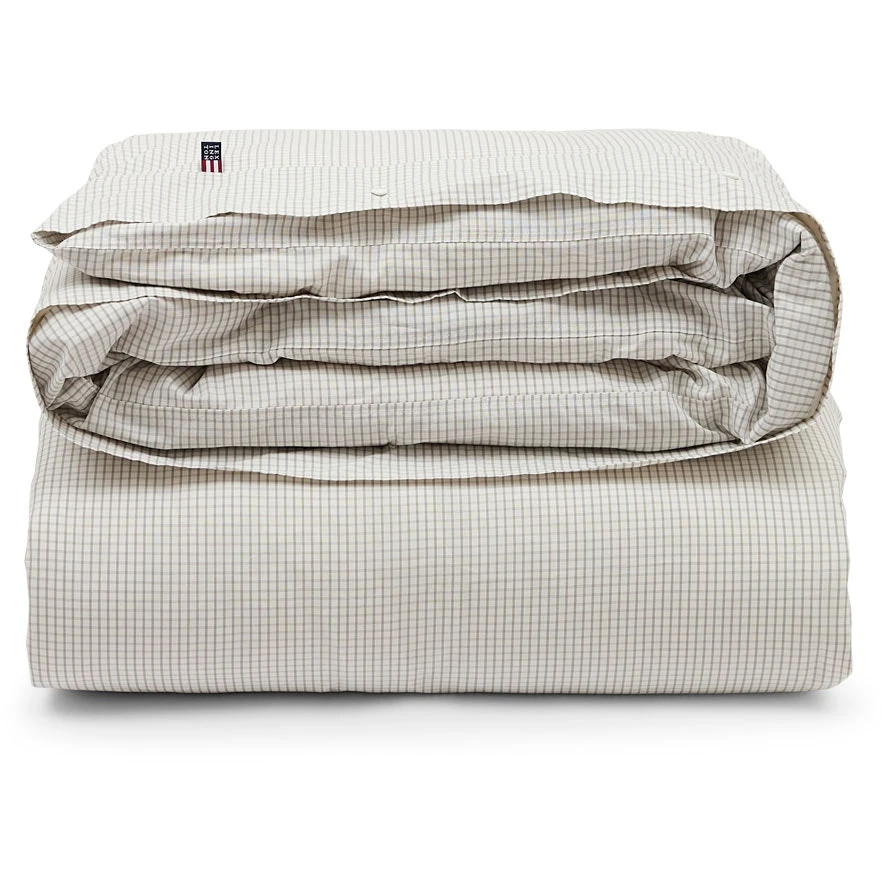 Lexington Checked Cotton Poplin Bettbezug Weiß / Grau, 150x210 Cm 3 Lexington Checked Cotton Poplin Bettbezug Weiß / Grau, 150x210 Cm